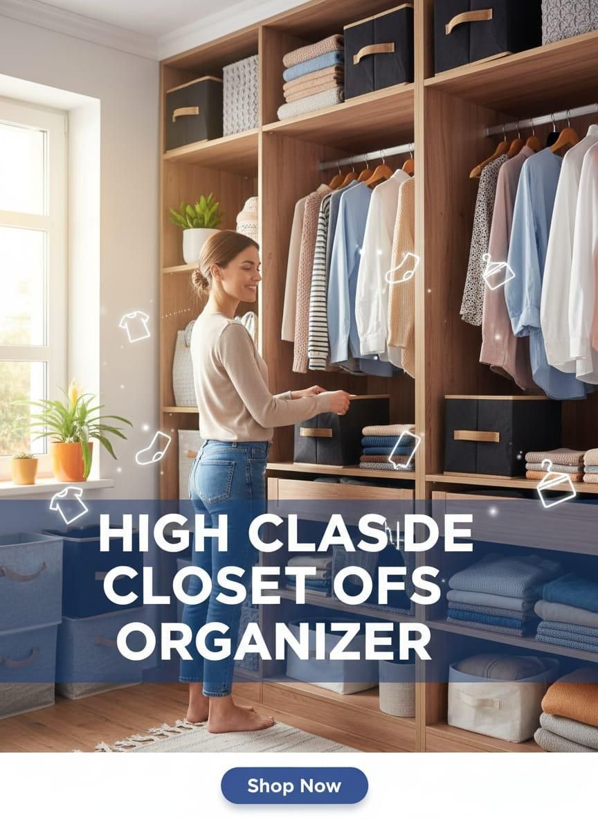 Closet Organiser - Black (Pack of 4) Assorted Colour