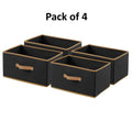 Closet Organiser - Black (Pack of 4) Assorted Colour